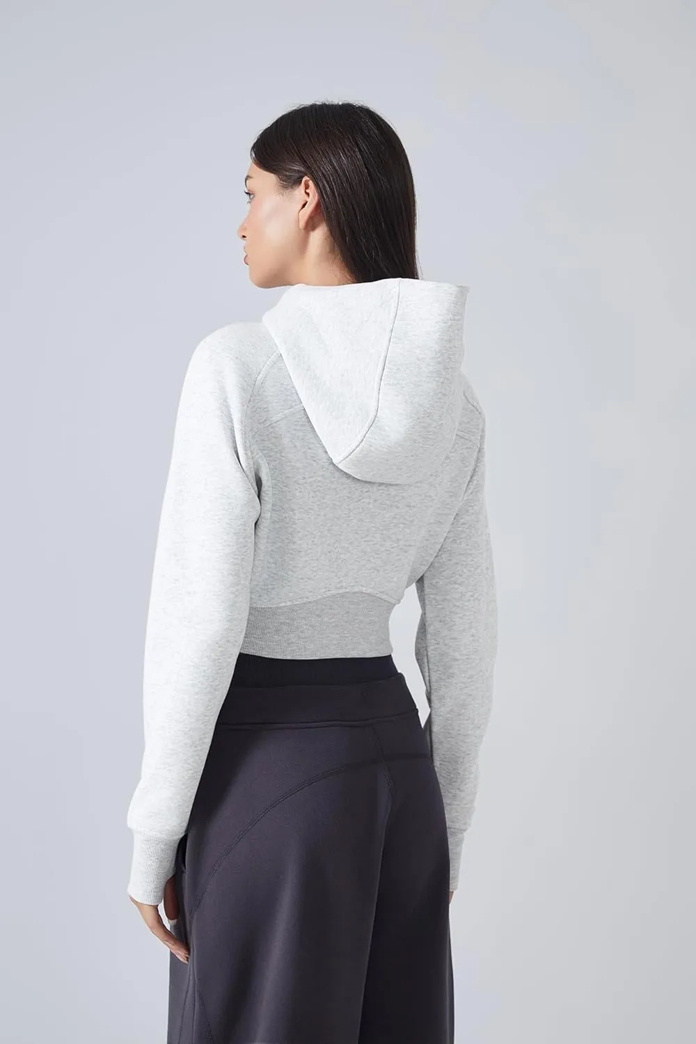 altiland Womens Zip Up Hoodies Cropped Sweatshirts Fleece Jackets Fall Outfits Casual Warm Tops with Thumb Holes