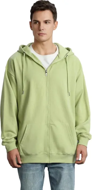 ANUFER Unisex Mens Womens Full Zip Cotton Hooded Sweatshirt Casual Hoodie Jacket with Pockets