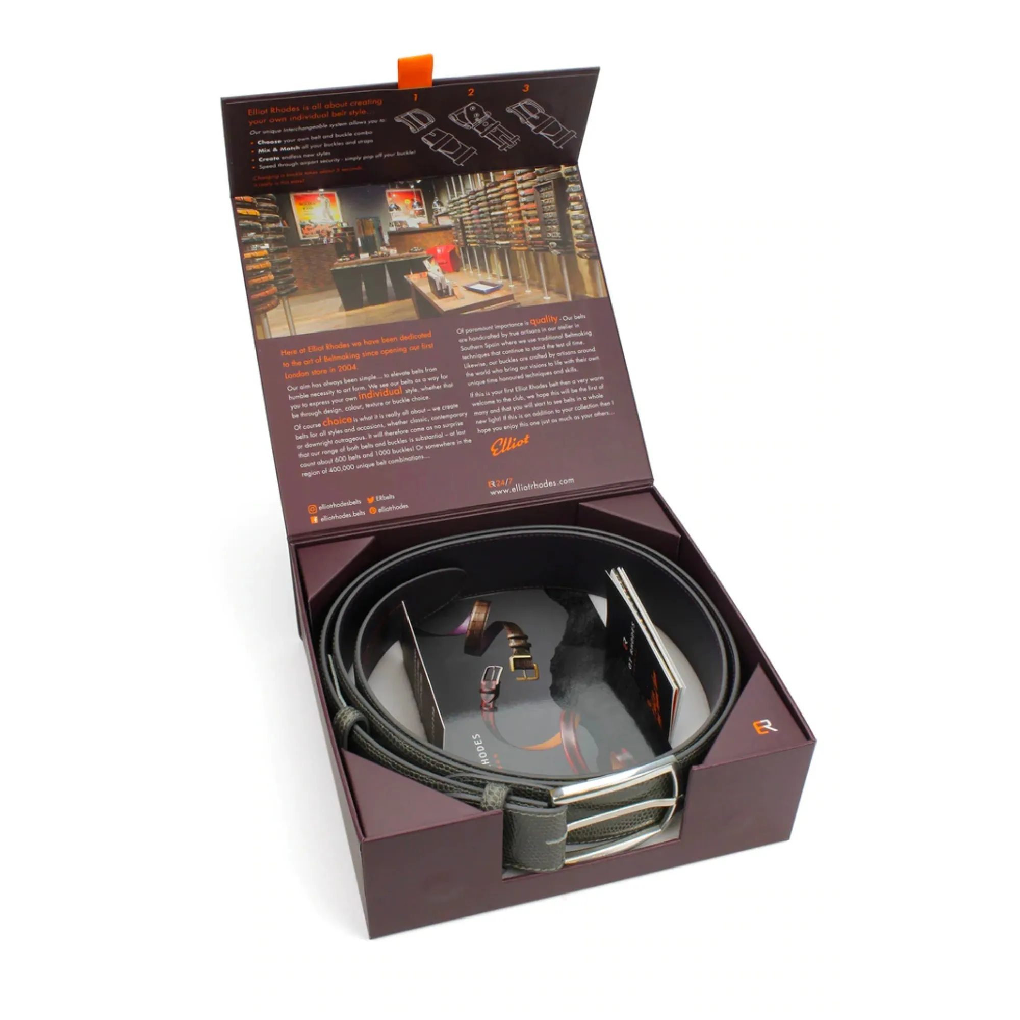 Black napa soft feel narrow belt with silver buckle
