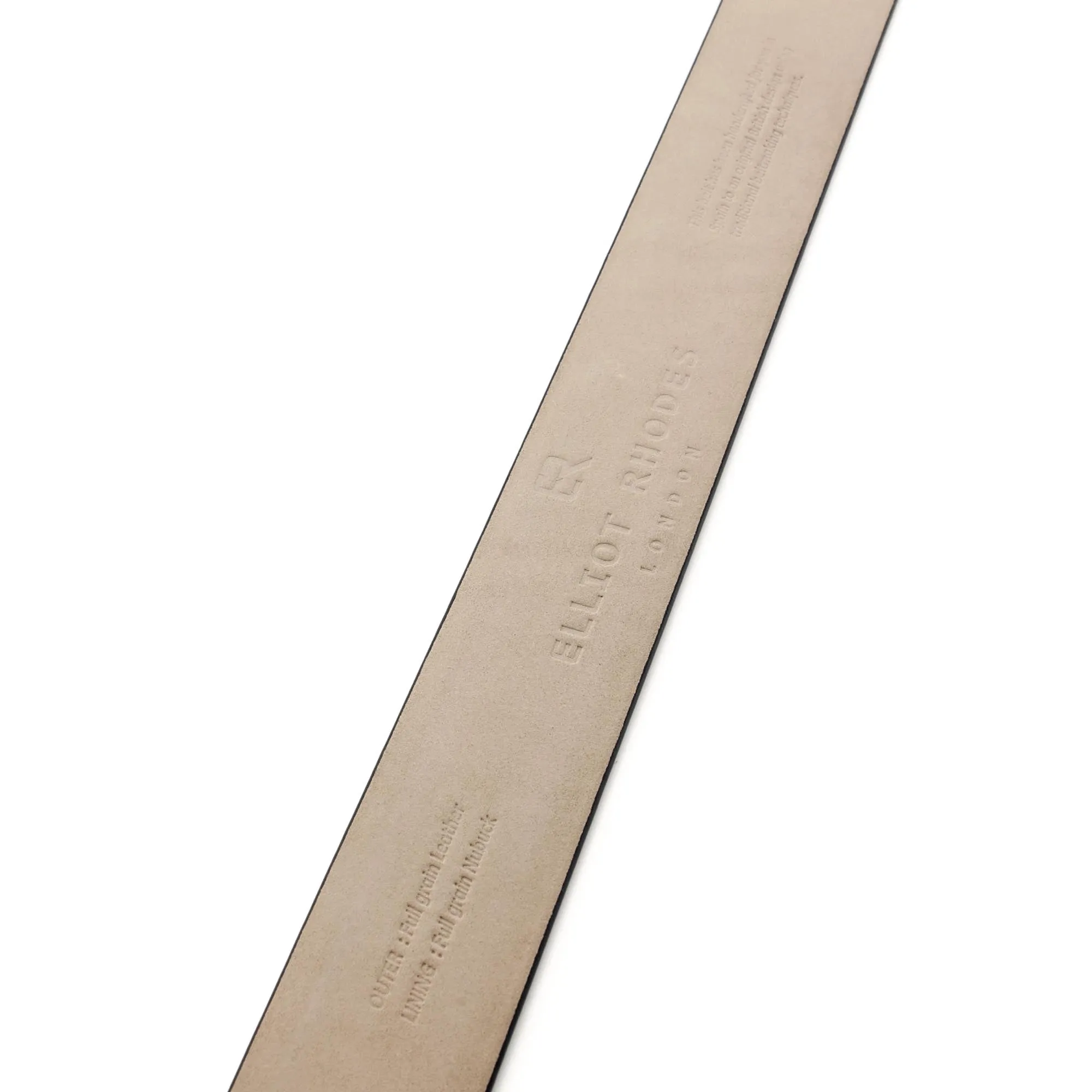 Black napa soft feel narrow belt with silver buckle