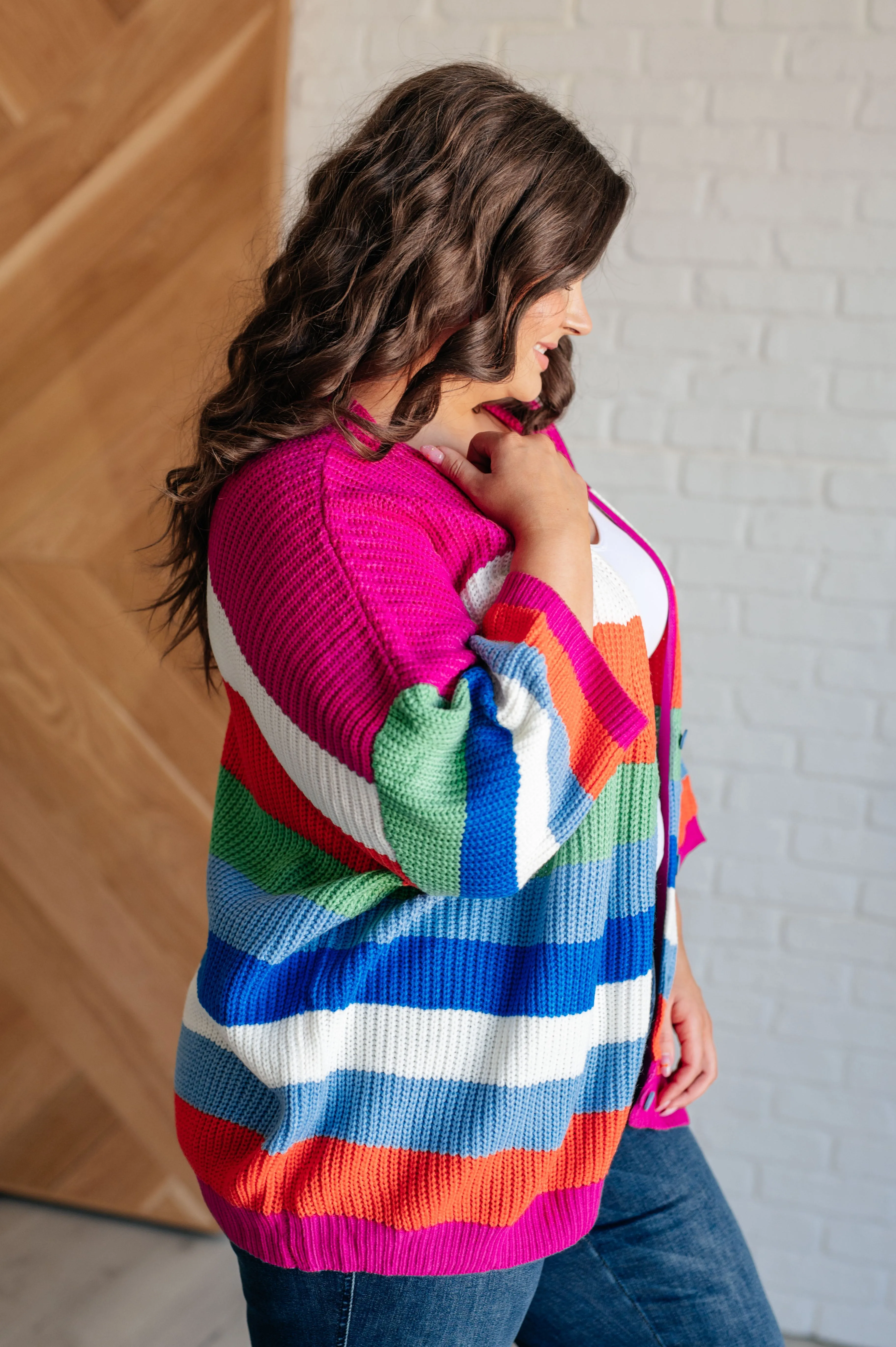 Bold Flirt Button Down Cardigan by BiBi