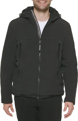 Calvin Klein Men's Sherpa Lined Hooded Soft Shell Jacket