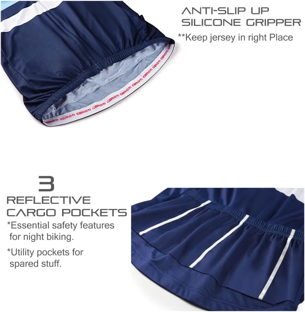 CEROTIPOLAR Snug Fit Men AirCool Cycling Jersey Bike Shirts UPF50 ,PRO Dry Fit Light Weight Fabric