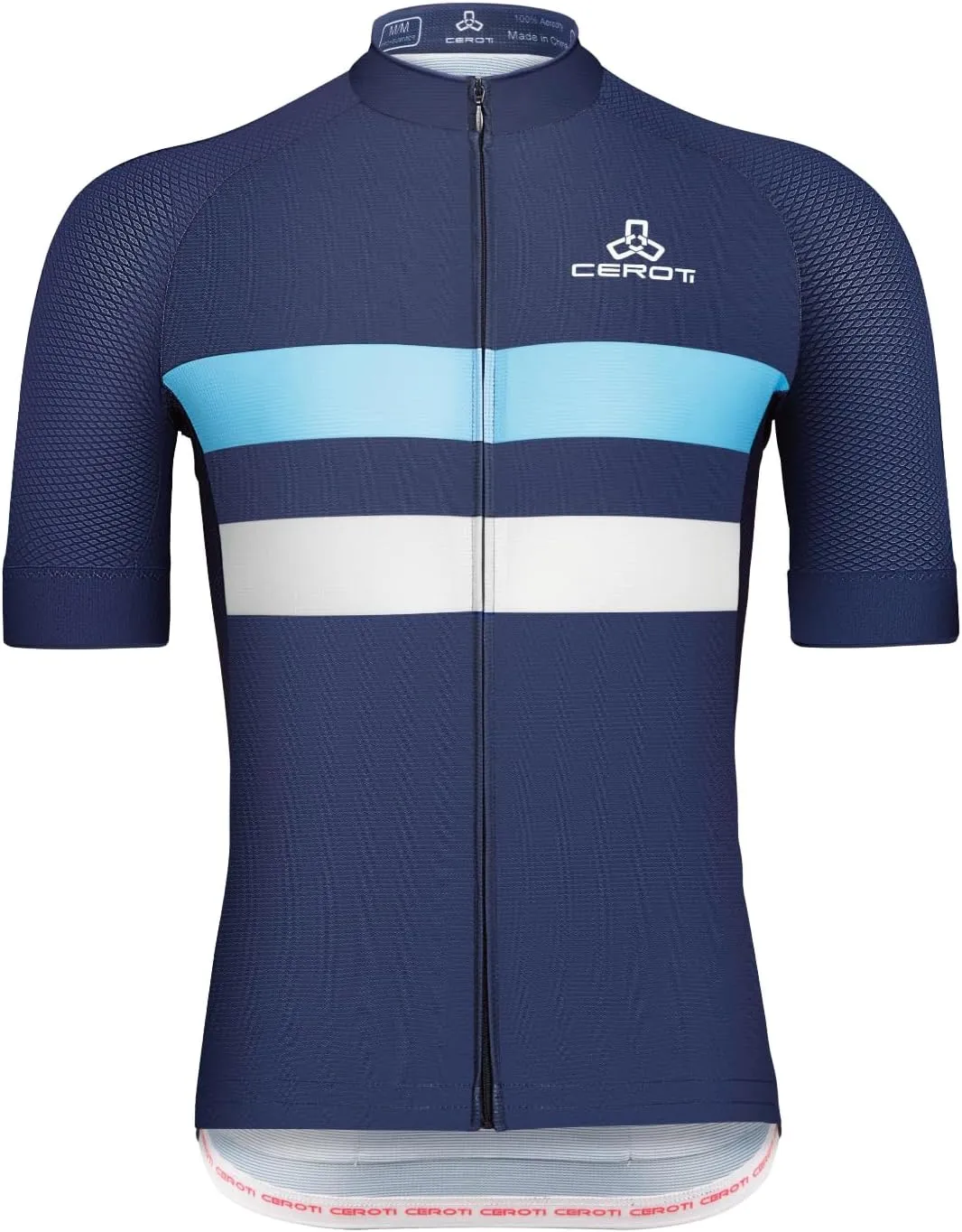 CEROTIPOLAR Snug Fit Men AirCool Cycling Jersey Bike Shirts UPF50 ,PRO Dry Fit Light Weight Fabric