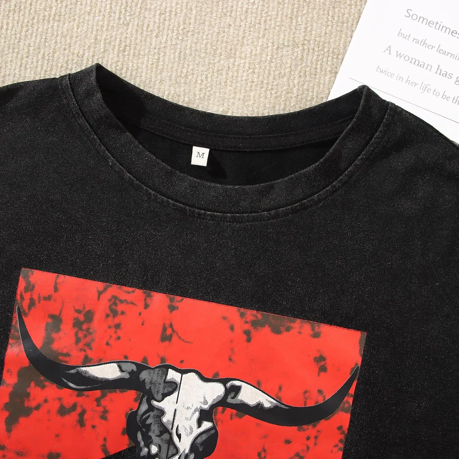 Cowboy Killer Shirt for Women Western Vintage Rodeo T-Shirt Retro Bull Skull Graphic Tee Summer Casual Short Sleeve Top