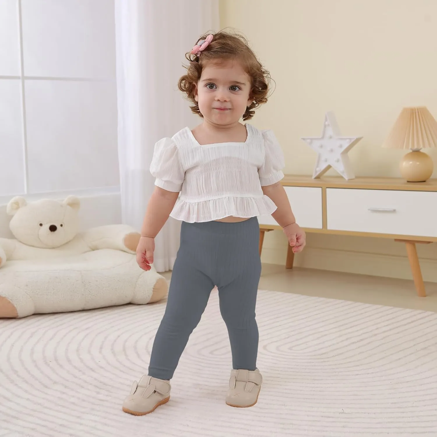 DREAM BUS Baby Girl Boy Pants Toddler Leggings Solid Ribbed Toddler Sweatpants Infant Newborn Leggings Baby Boy Jogger Pants