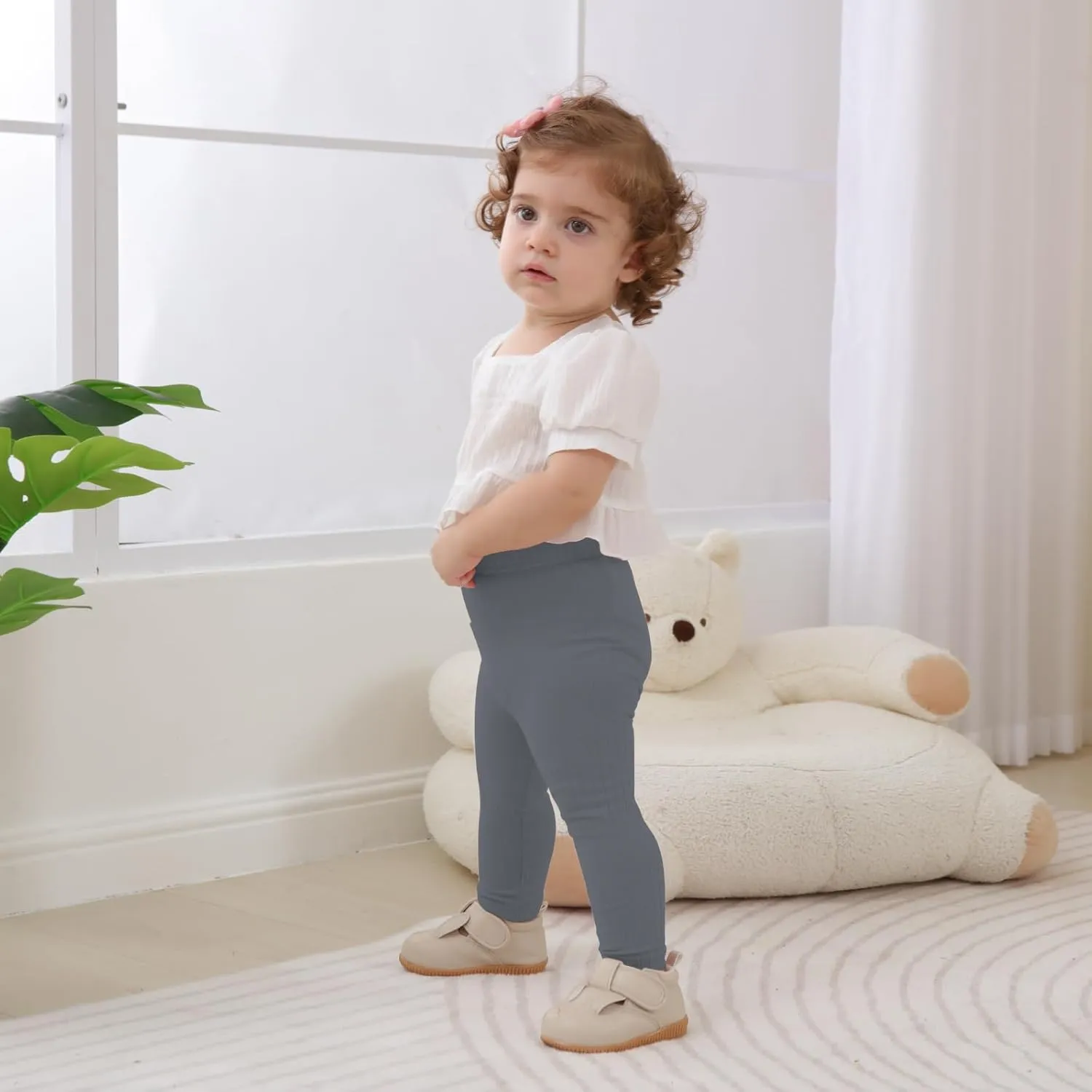 DREAM BUS Baby Girl Boy Pants Toddler Leggings Solid Ribbed Toddler Sweatpants Infant Newborn Leggings Baby Boy Jogger Pants