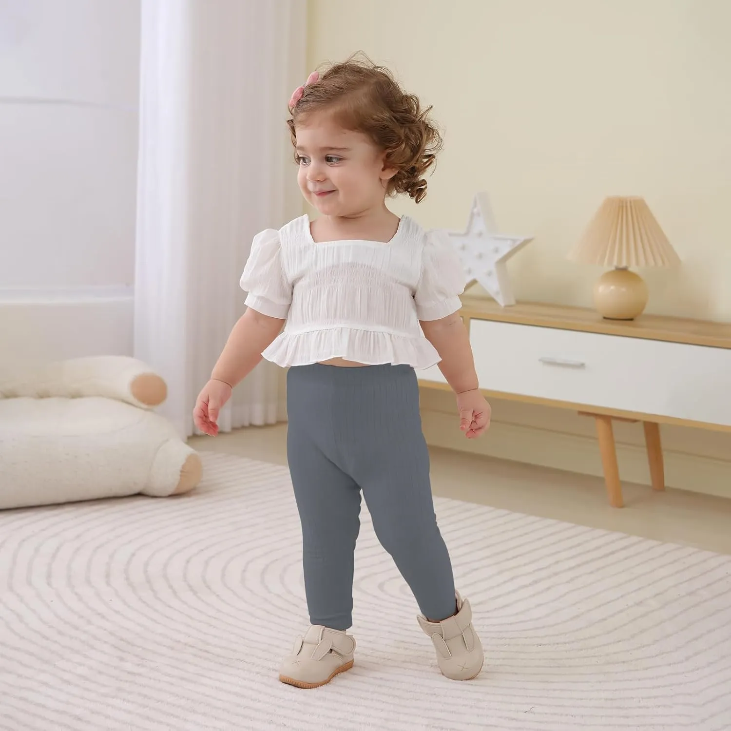 DREAM BUS Baby Girl Boy Pants Toddler Leggings Solid Ribbed Toddler Sweatpants Infant Newborn Leggings Baby Boy Jogger Pants