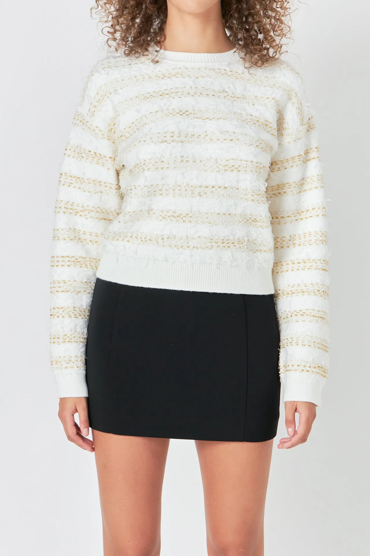 Endless Rose - Lurex Striped Sweater
