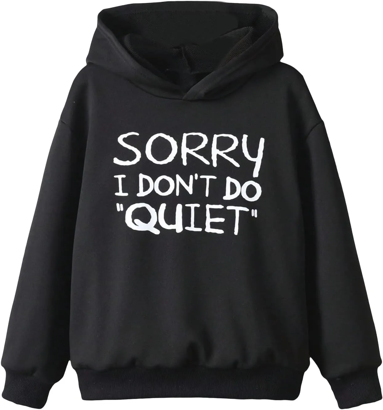 Floerns Girls Heart Graphic Print Long Sleeve Hooded Sweatshirt Pullover Tops