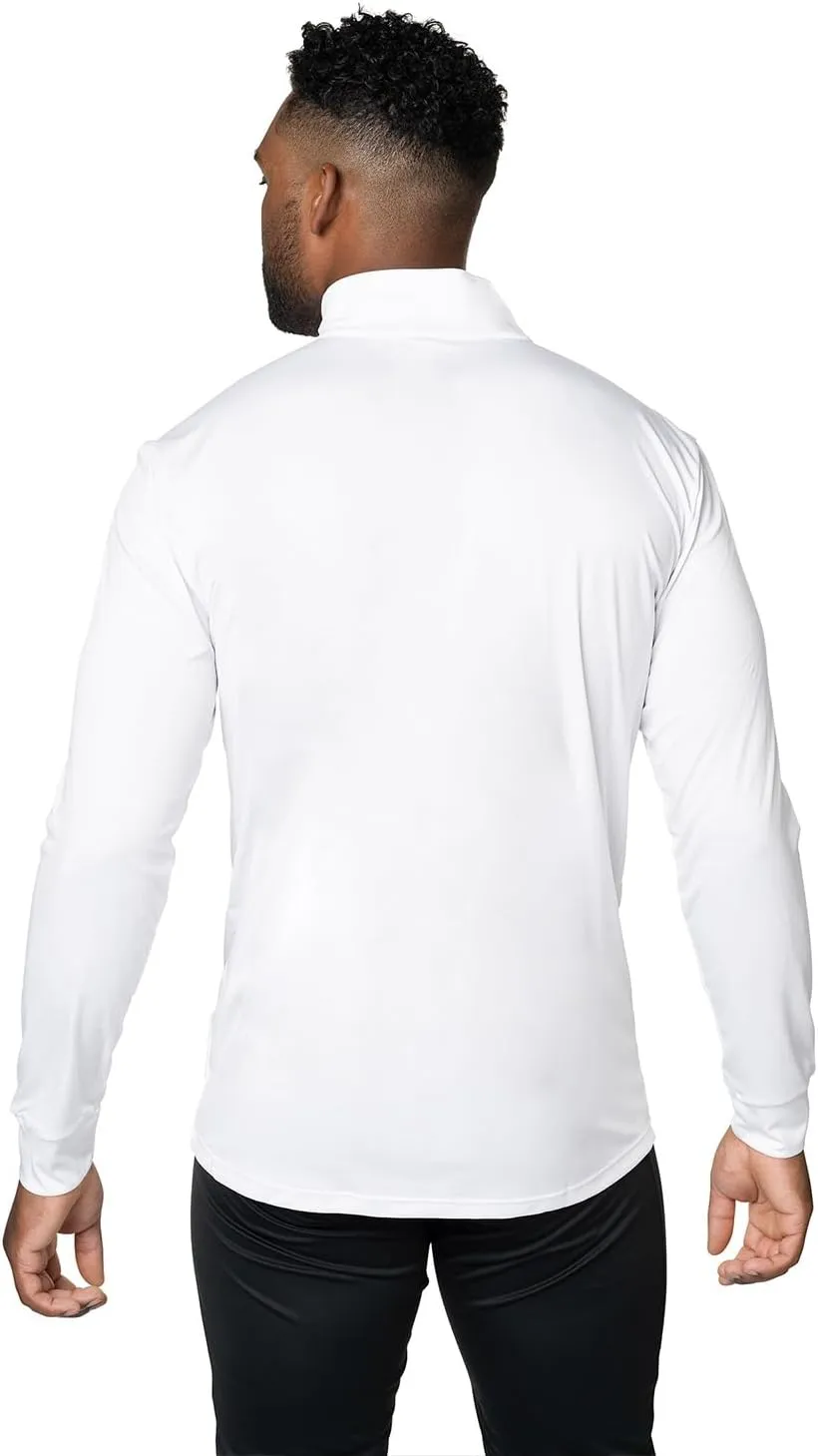 Hot Chillys Men's Peach Skins Solid Zip-T Lightweight Relaxed Fit Base Layer Top | Thermal Long Sleeve Shirt for Men
