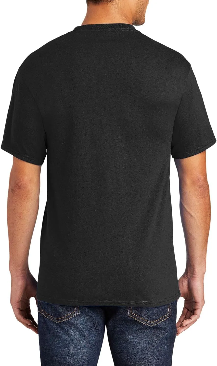 JustBlanks Mens Casual Tall Short Sleeve Tee Shirt Core Blend Crew Neck Pocket Tees for Men