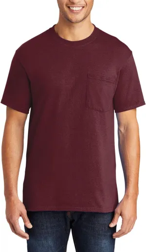 JustBlanks Mens Casual Tall Short Sleeve Tee Shirt Core Blend Crew Neck Pocket Tees for Men