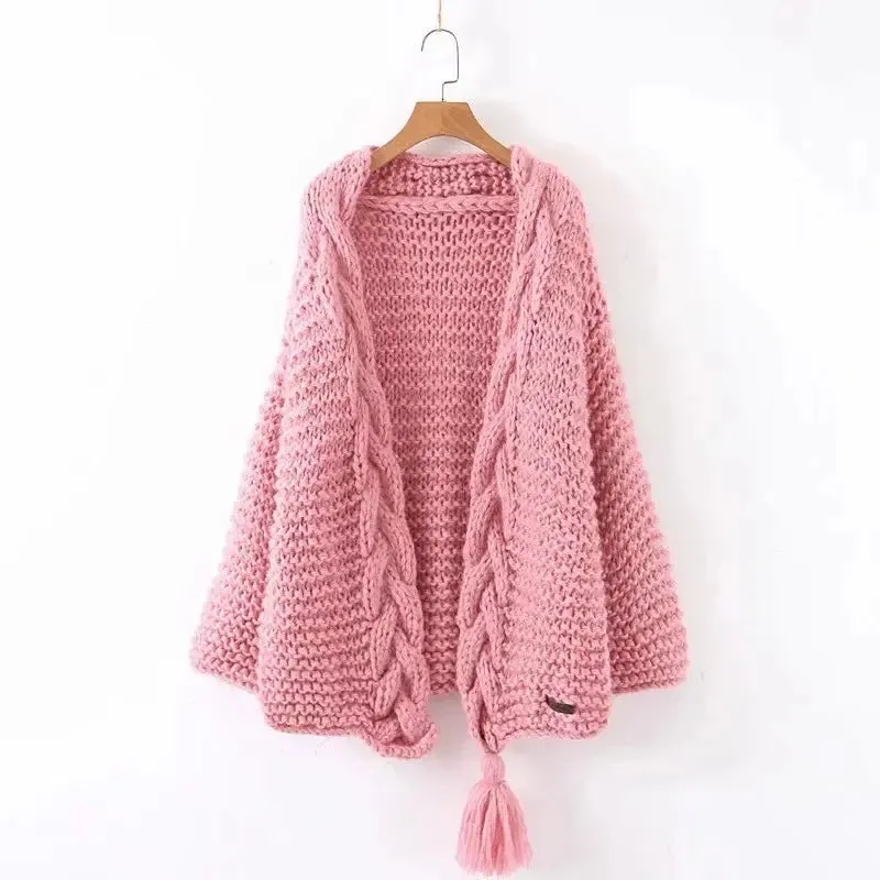 Knit Cardigan with Tassels