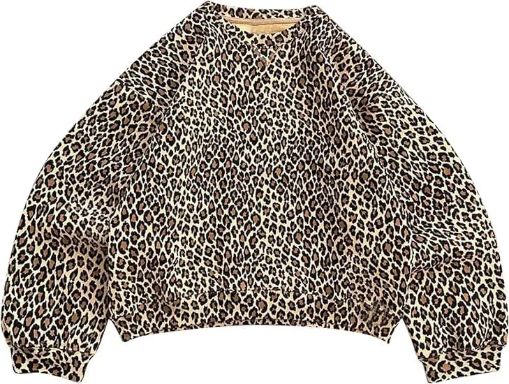 leopard print hoodie,cheetah print hoodie,cheetah print sweatshirt Long Sleeve Casual Loose Fit Fall Y2k Graphic Hoodies
