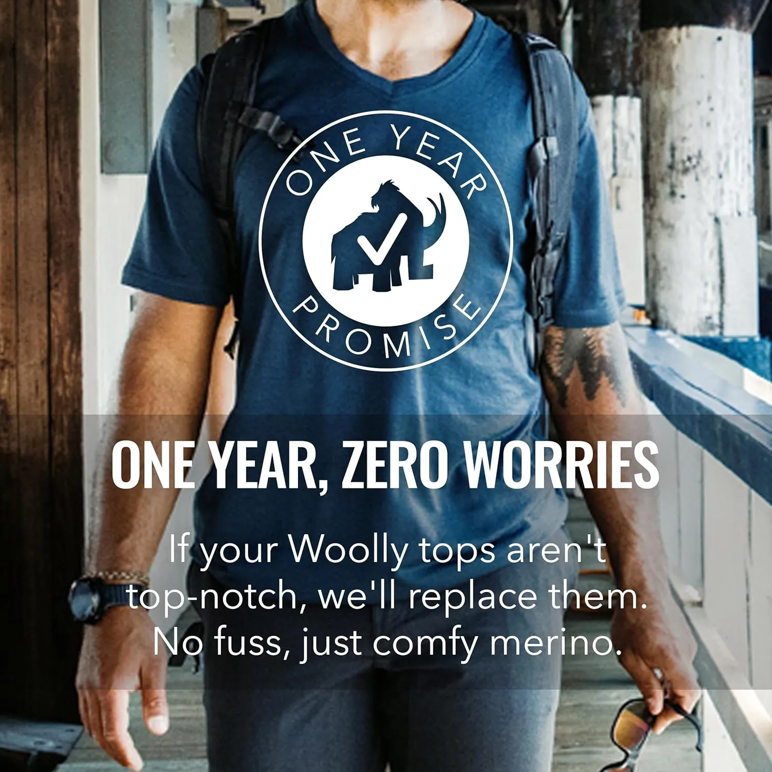 Men's Merino Long Sleeve by Woolly | RWS Certified | Super Soft, Classic Style, Seattle Designed