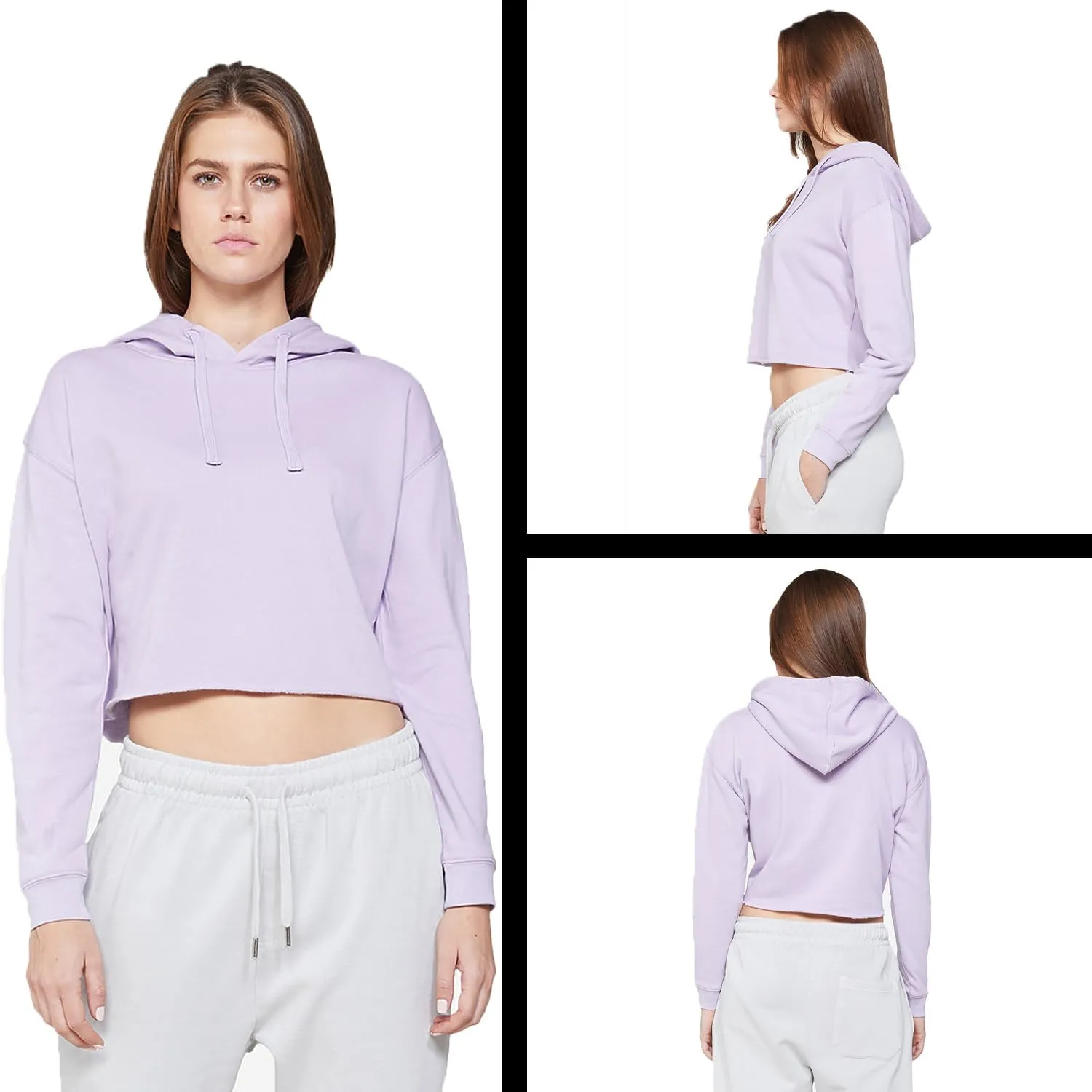 Merry & Bright Chenille Glitter Cropped Fleece Hoodie, Soft & Cozy Fabric, Trendy Fit, Stylish Pullover