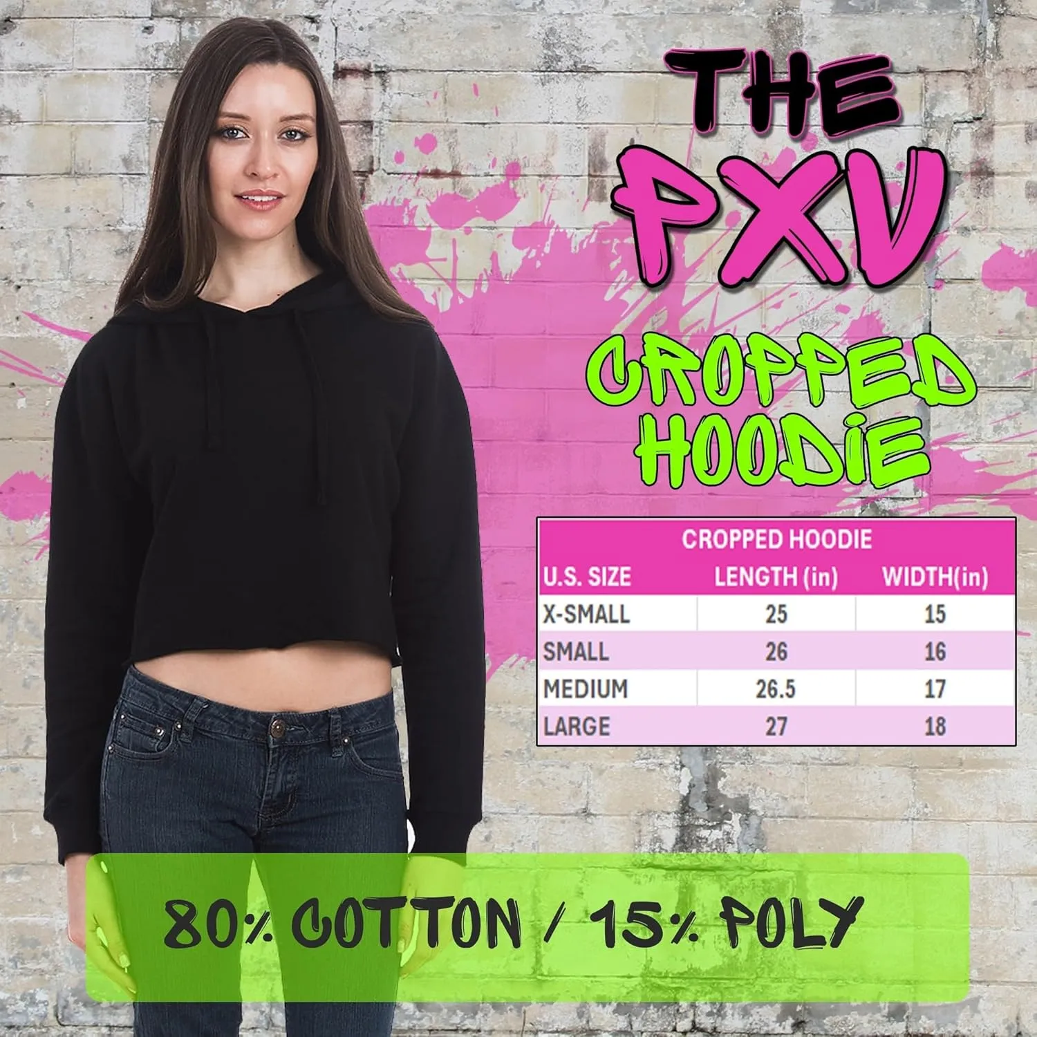 Merry & Bright Chenille Glitter Cropped Fleece Hoodie, Soft & Cozy Fabric, Trendy Fit, Stylish Pullover