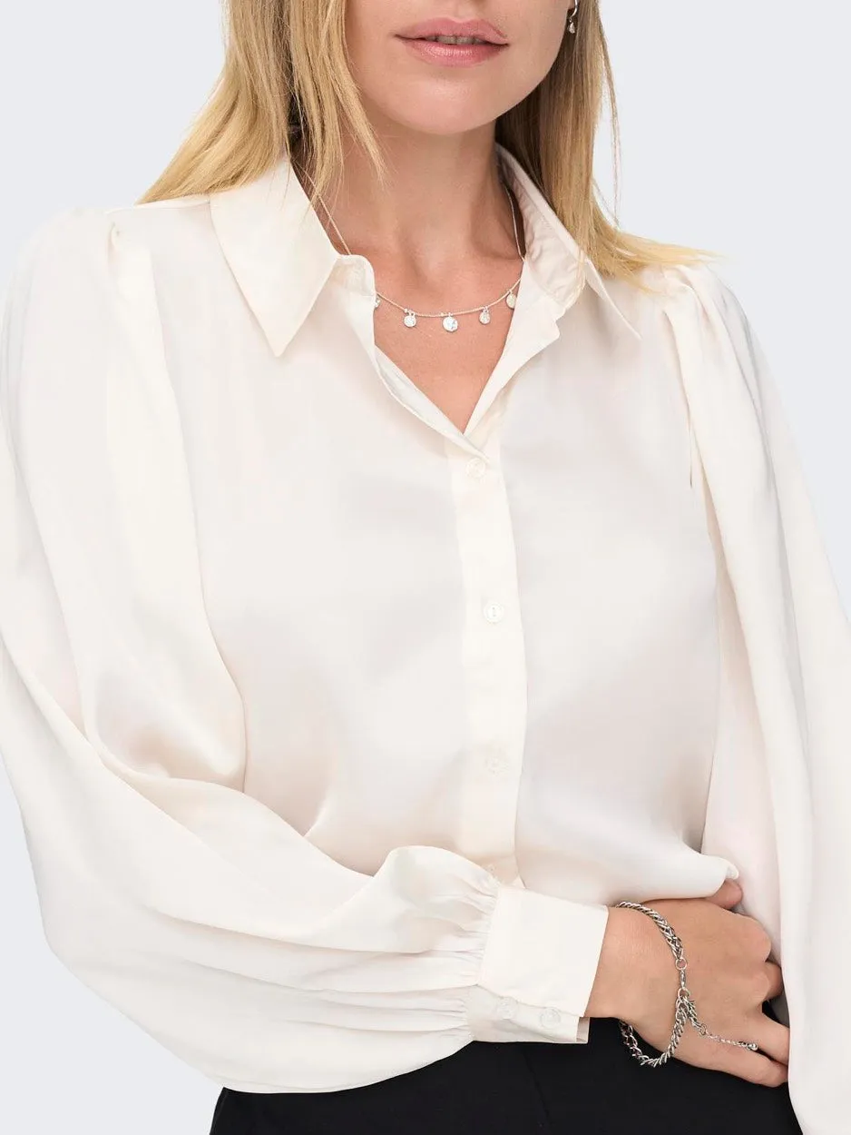 Onlzora Ls Puff Shirt Noos - Ecru