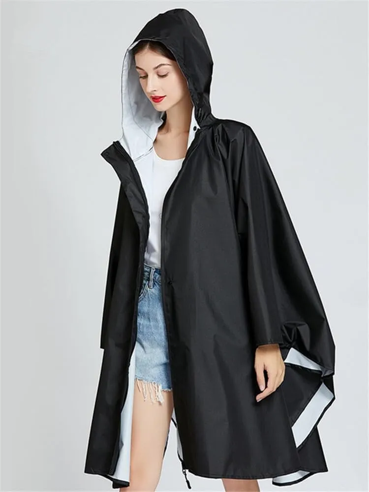 Oversize Hooded Rain Coat for Men and Women, Waterproof Trench Coat, Poncho Cloak, Oversize