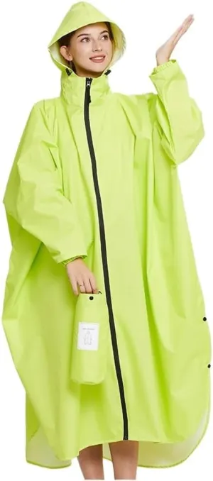 Raincoat Men Women/Female Waterproof Zipper Pocket Motorcycle Bike Poncho Rain Coat Poncho Big Size