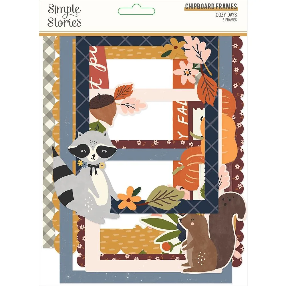 Simple Stories Cozy Days - Layered Chipboard Frames Die-Cuts 6 pack*