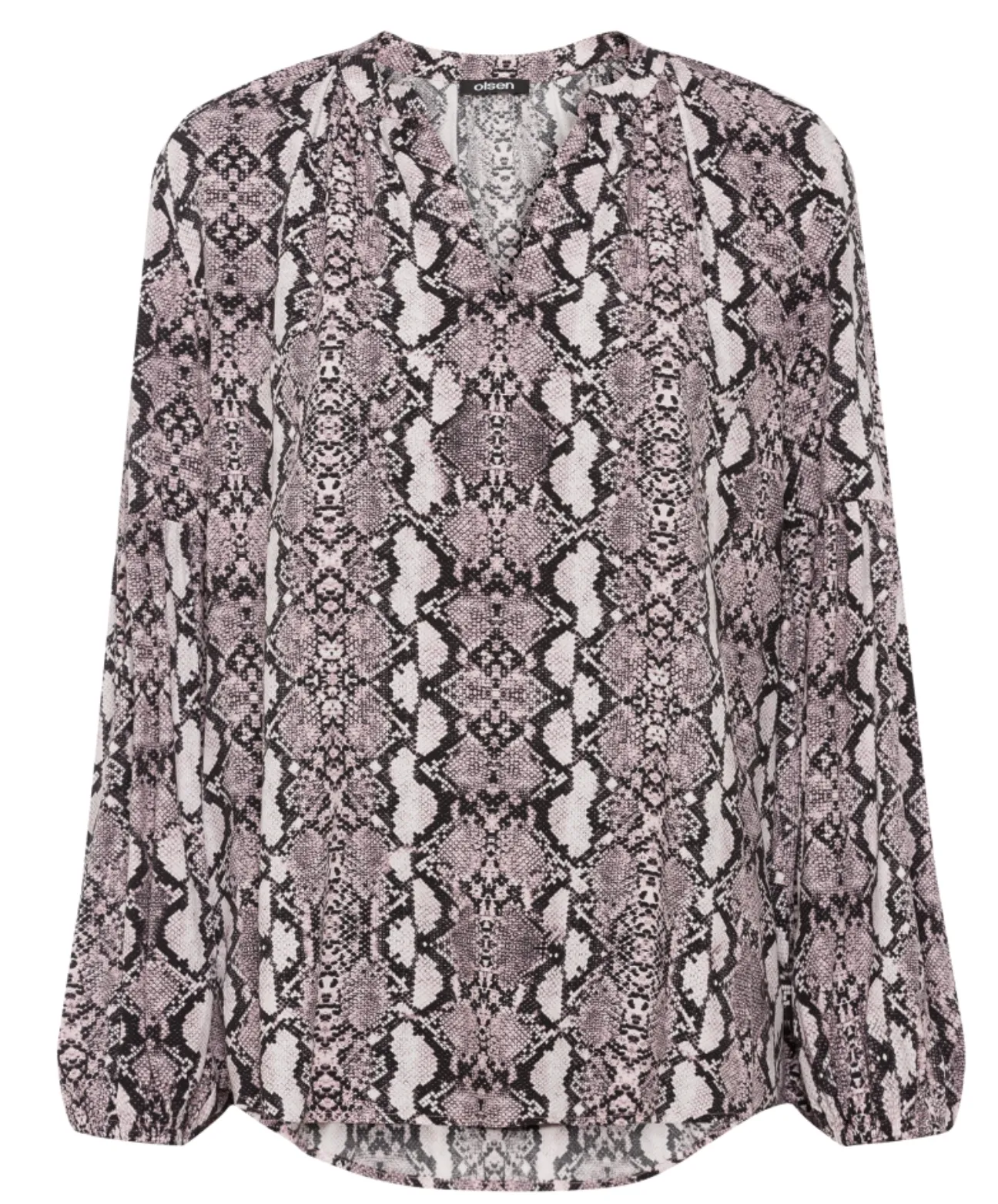 Snake Print Blouse in Light Pink Blouse