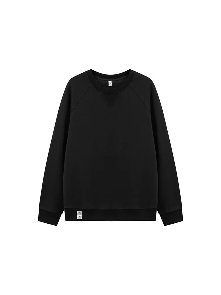 Solid Color Retro Loose Long-Sleeved T-Shirt