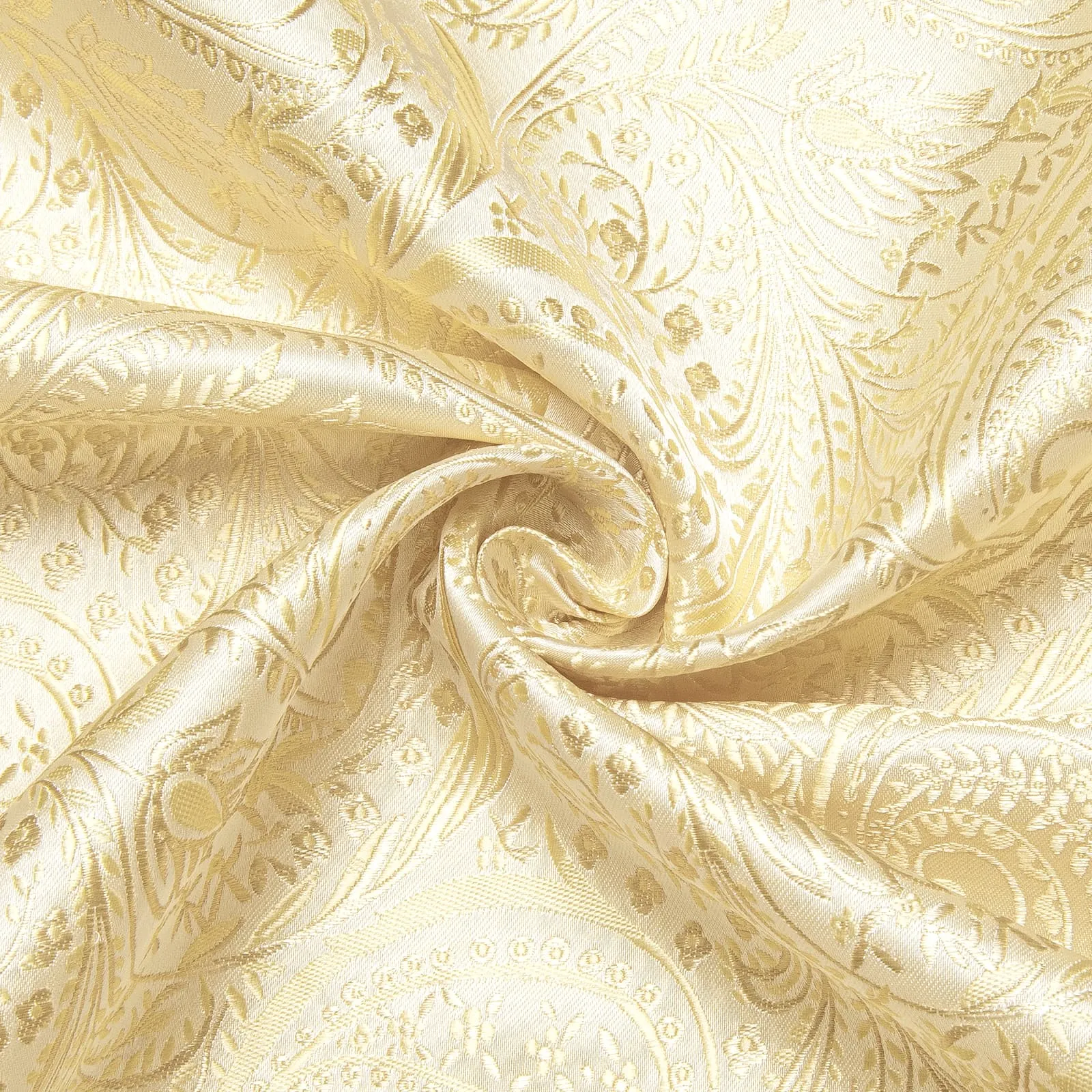 Ties2you Silk Shirt Blond Yellow Paisley Button Down Mens Long Sleeve Dress Shirt Design