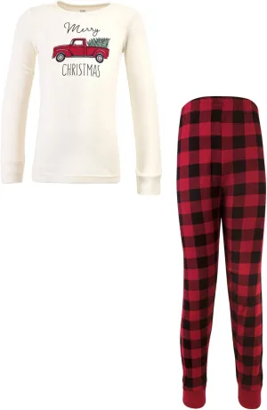 Touched by Nature Unisex Holiday Pajamas, Merry And Bright Kids, 12 Years