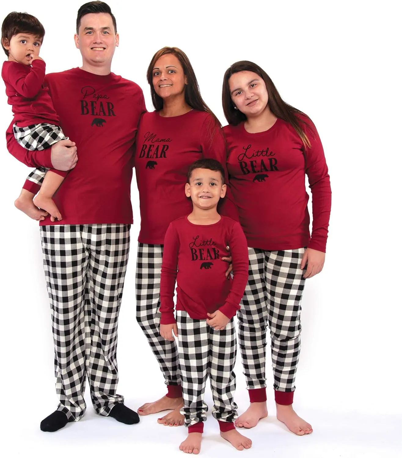 Touched by Nature Unisex Holiday Pajamas, Merry And Bright Kids, 12 Years