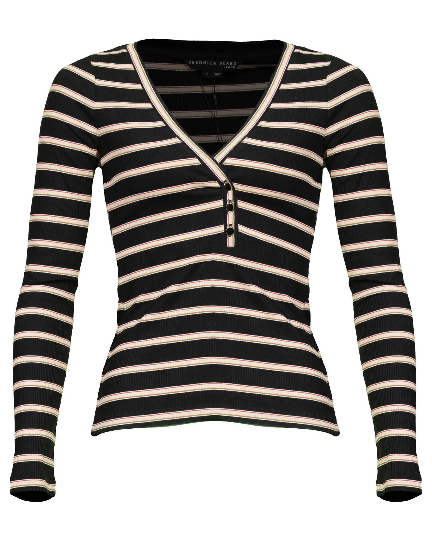 Veronica Beard Shailee Stripe Henley Top
