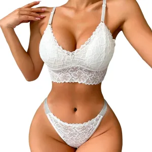 Women's Lace Trim Seamless Bra Wire-Free Breathable Mesh Comfort Lightweight Soft Stretchy Snug Fit Push Up Bra
