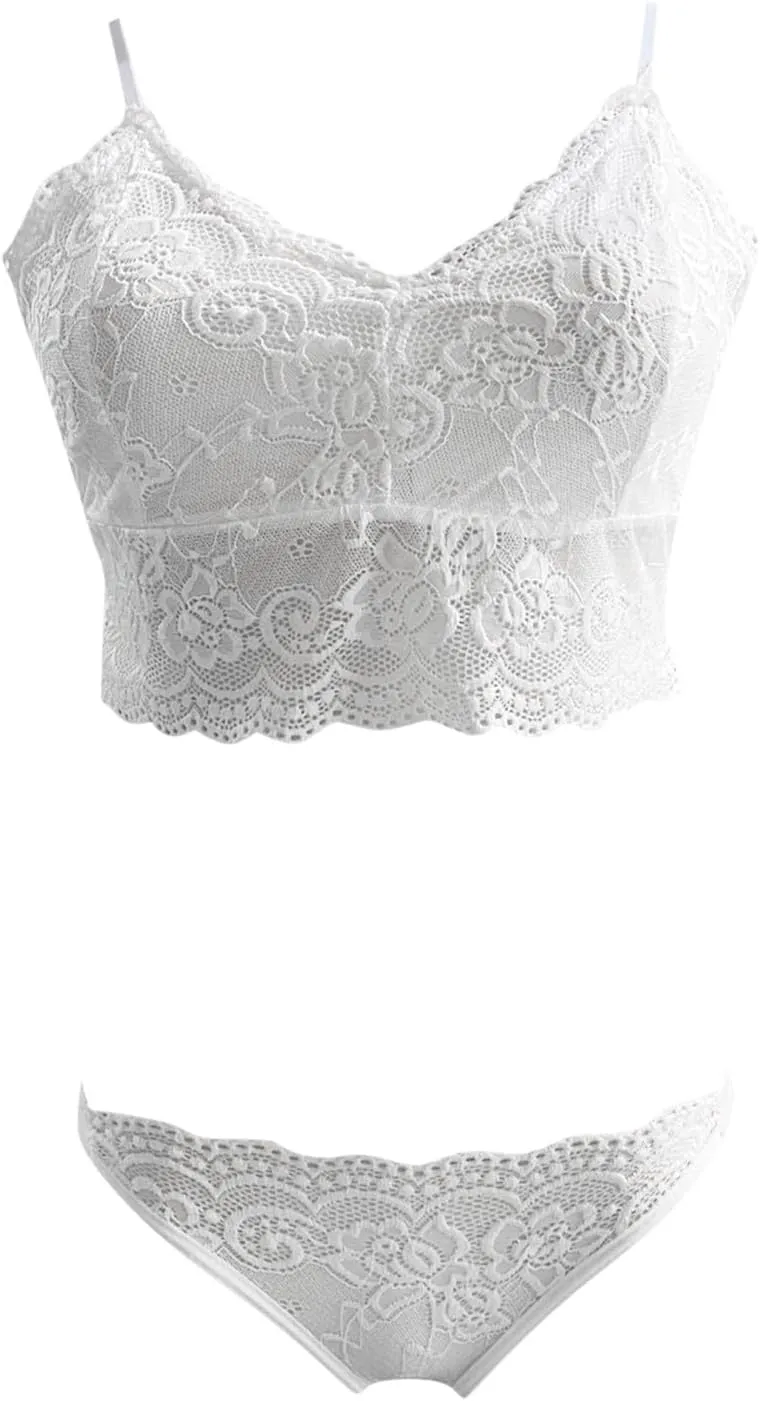 Women's Lace Trim Seamless Bra Wire-Free Breathable Mesh Comfort Lightweight Soft Stretchy Snug Fit Push Up Bra